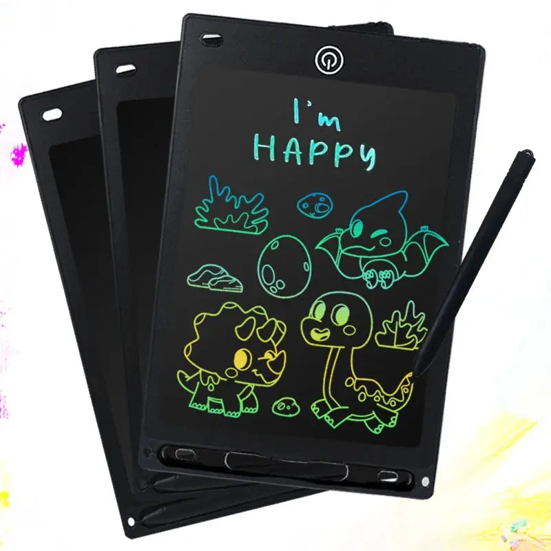 8.5-inch LCD writing tablets for kids by Simples Market with stylus, three stacked black frames