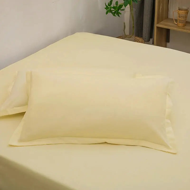 Simples Market 2pcs pillowcase set, envelope style, white ivory solid color, 48x74cm body pillow covers