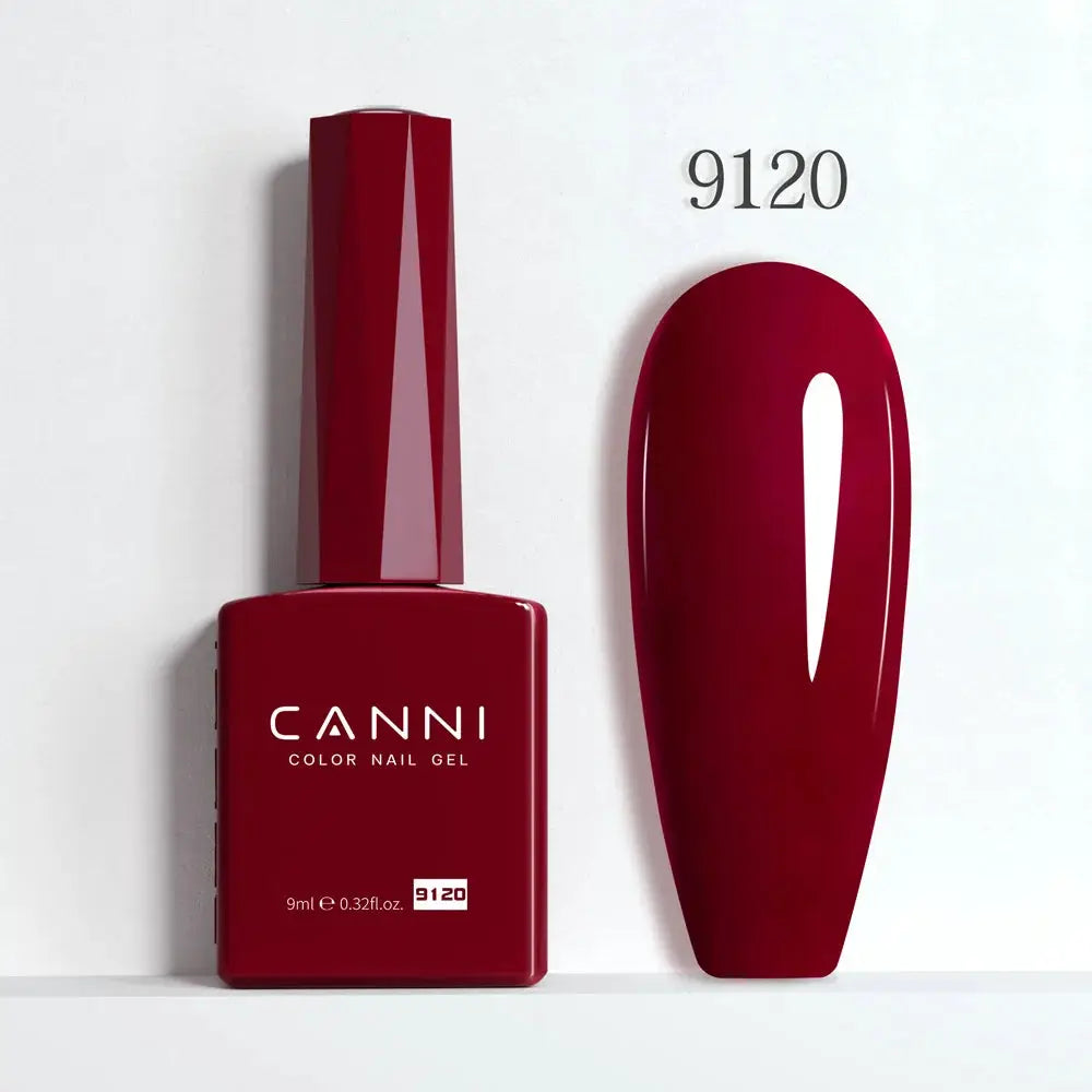 Canni Hema Free Nail Gel Polish Christmas Red Collection Semi Permanent 9ml Long Lasting Shine
