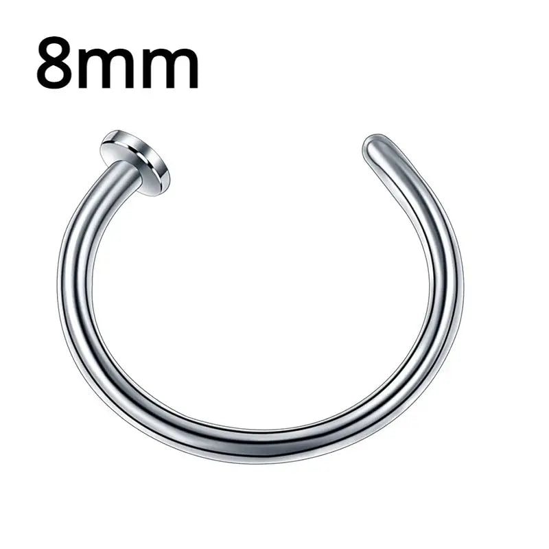 Magnetic Nose Ring Hoop Septum Clip Non Piercing Stainless Steel Hip Hop Punk Fashion Jewelry for Women