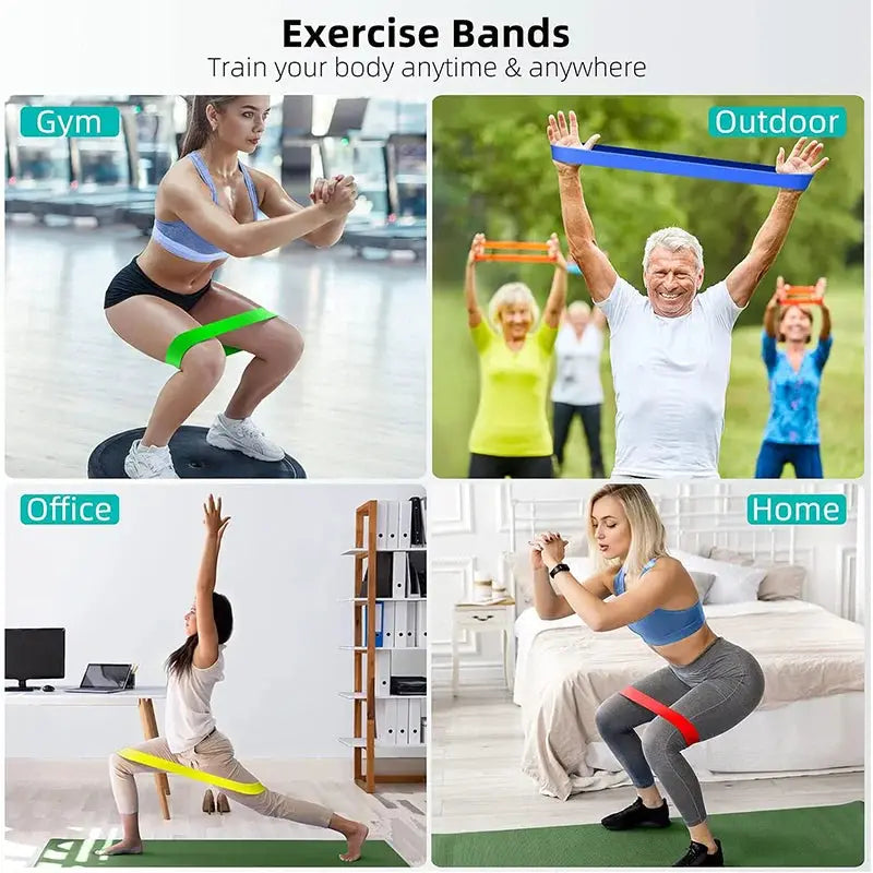 Eco Friendly Natural Latex Elastic Loop Resistance Bands For Yoga, Leg Squats, Dance And General Fitness