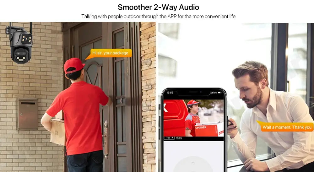 IP Camera Simples Market outdoor WiFi security cam with mobile app feed