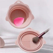 SiliconeCare Makeup Brush Cleaner Cleaning Bowl Tool Set Gentle Wet And Dry Cleaning Without Hurting Bristles