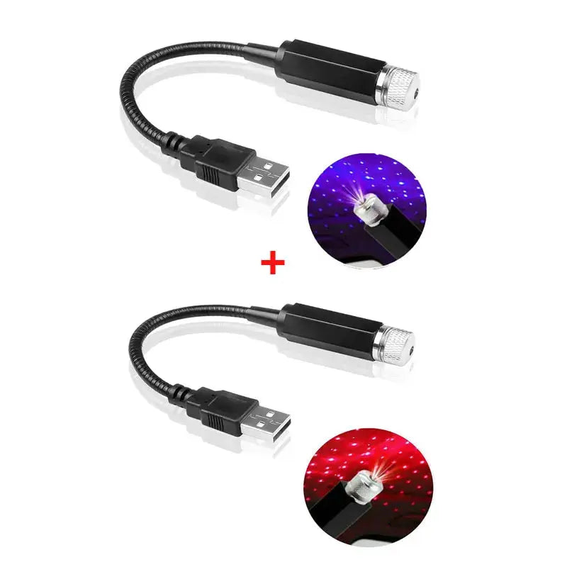Mini LED Car Roof Star Night Light Projector USB Powered Galaxy Sky Ceiling Decor for Auto Roof and Room