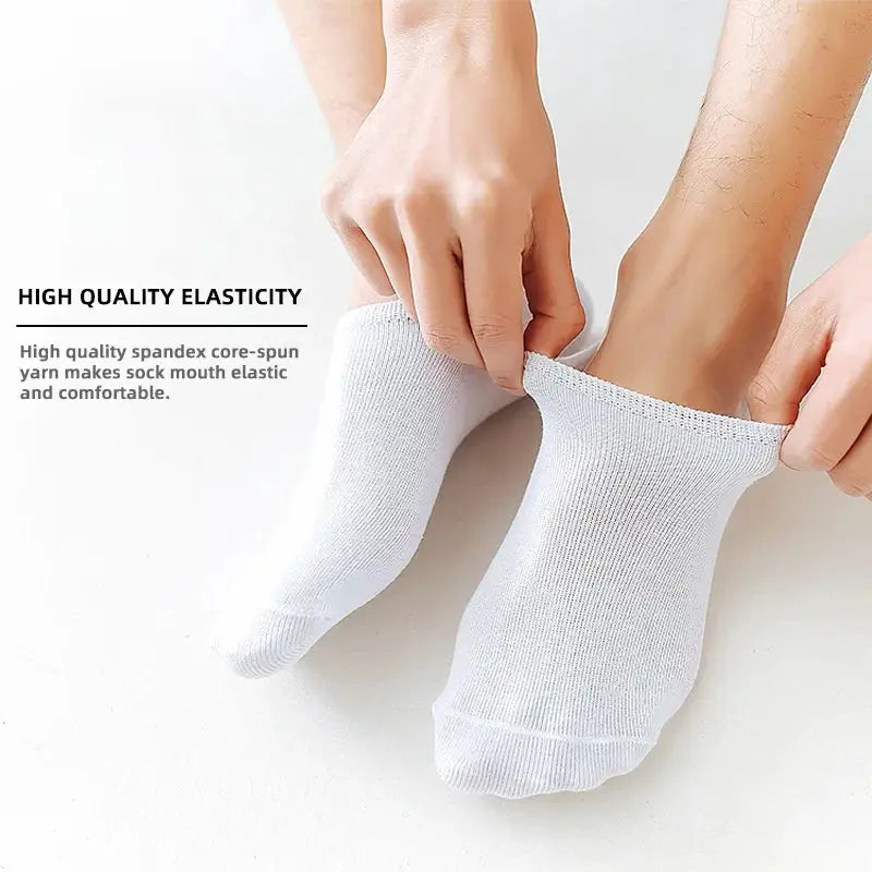 Men Invisible No Show Socks 5 Or 10 Pairs Breathable Cotton Silicone Non Slip Ankle Boat Socks