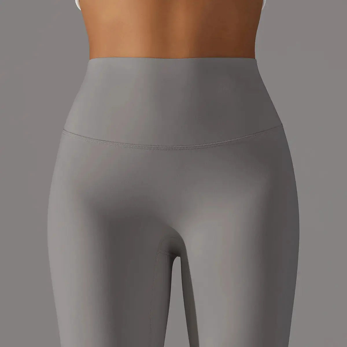 Naked Feeling leggings, gray high-waist athletic tights for yoga and workouts