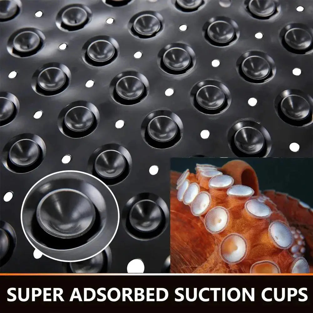 Shower mat with suction cups, PVC anti-slip, square 53x53 cm