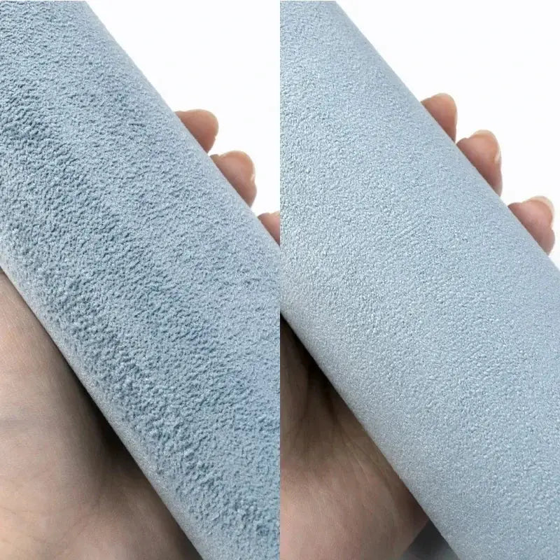 Light blue synthetic leather self-adhesive suede fabric roll for car interior DIY trims