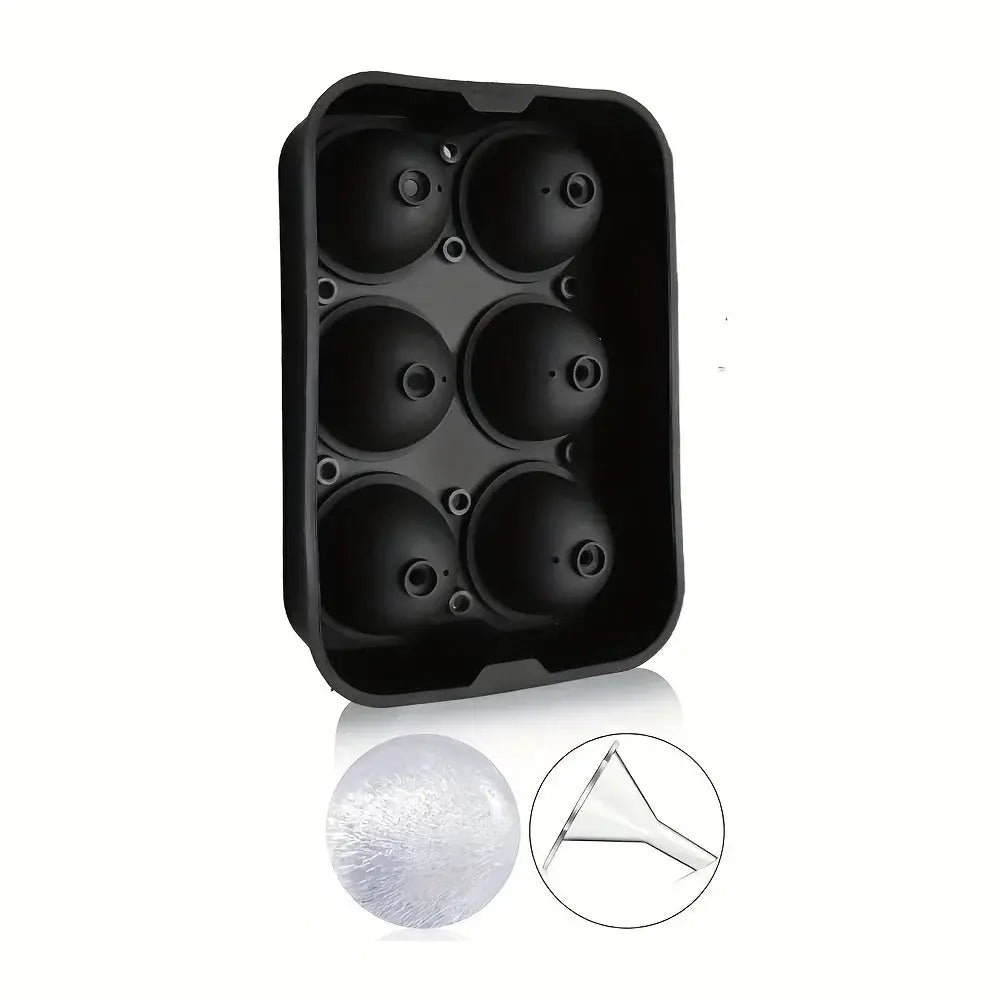 6 Grid Silicone Ice Cube Tray Mold For Freezer DIY Ice Maker For Cocktails And Beverages