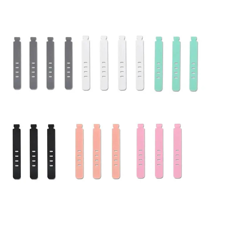 Silicone cable organizer ties 20-pack for chargers, cords, and earphones; Simples Market; assorted colors