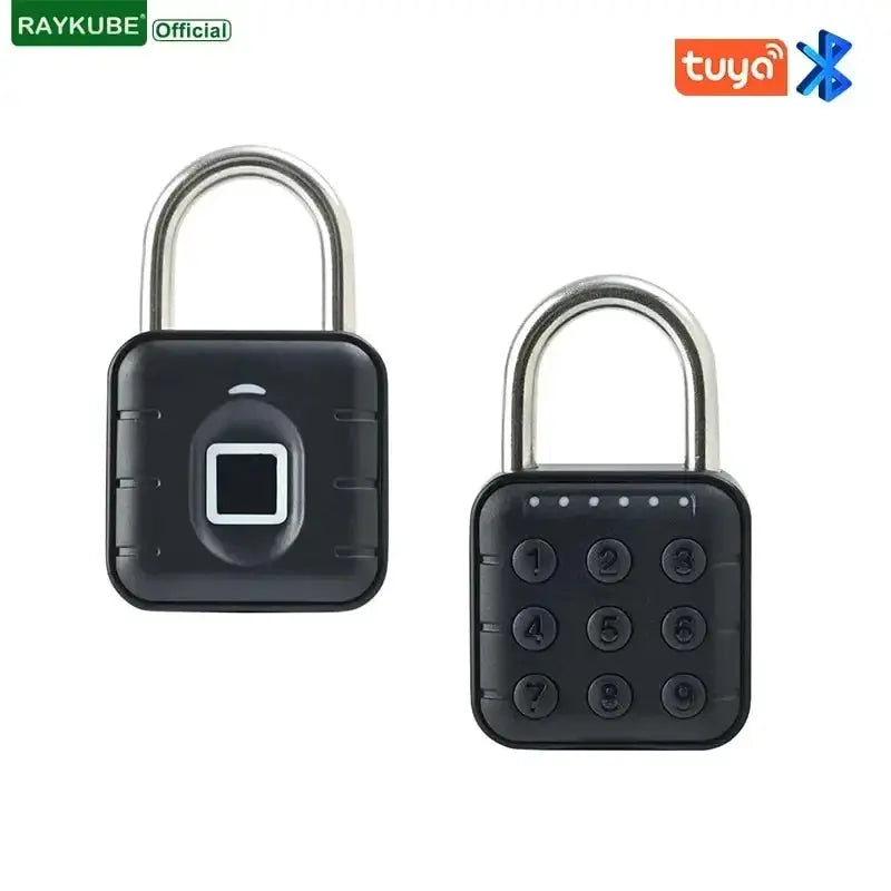 RAYKUBE Bluetooth Fingerprint Padlock Smart Digital Luggage Lock With Tuya App Control IP67 Temporary Password