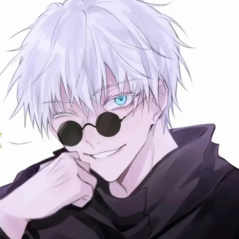 Gojo Satoru Cosplay Glasses Unisex Black Metal Frame for Jujutsu Kaisen Fans and Parties