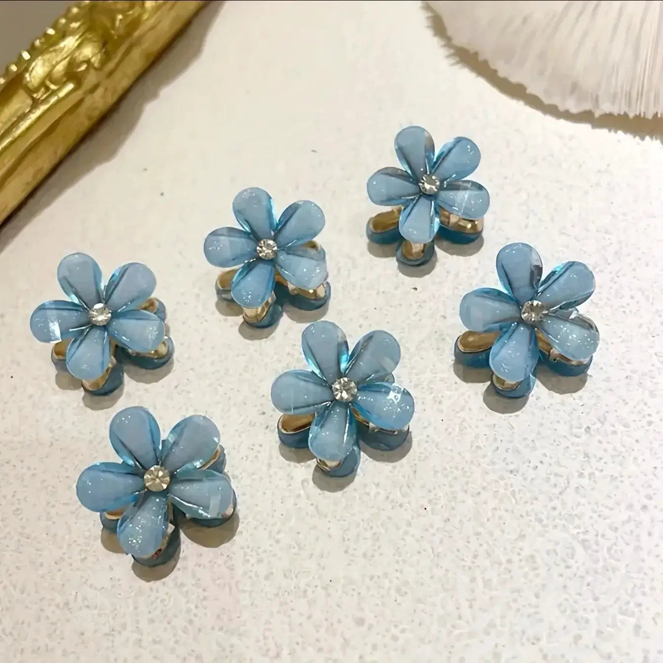 Flower Pearl Mini Hair Grab Clips - Simples Market
