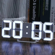 LumaTime Digital Wall Clock With Large LED Display Alarm Clock For Bedroom And Living Room Decor
