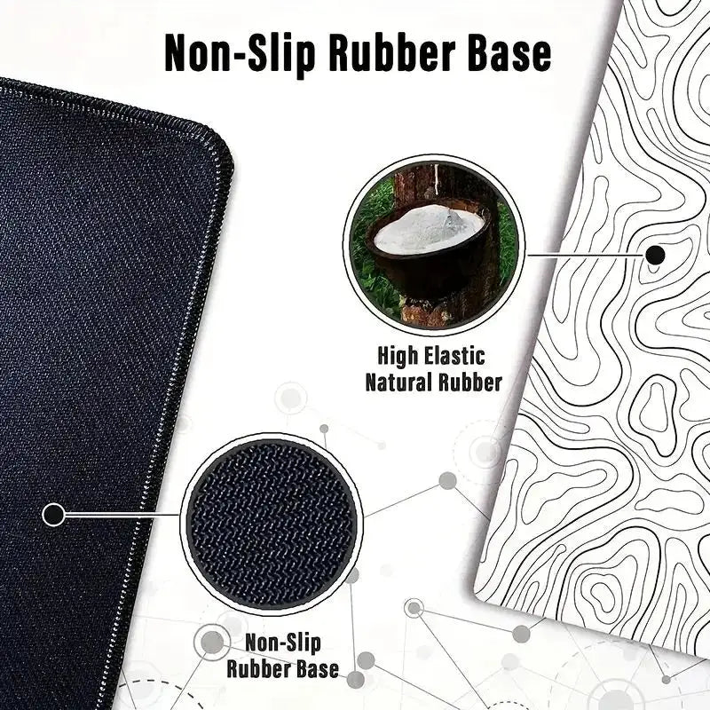 Large Extended Gaming Mouse Pad With Stitched Edges And Non Slip Rubber Base For Desk