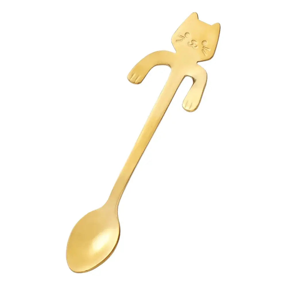 Cat Shaped Stainless Steel Coffee Spoon Purrfect Kitchen Adorable Stirring and Scooping Desserts