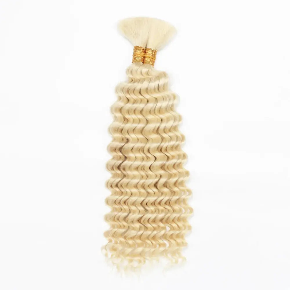 Simples Market Deep Wave human braiding hair bundle, blonde, 100g, no weft