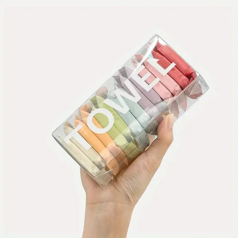 14 Pcs Disposable Washcloths Compressed Travel Towels Expands With Water For Makeup Cleansing Beauty Square Towels