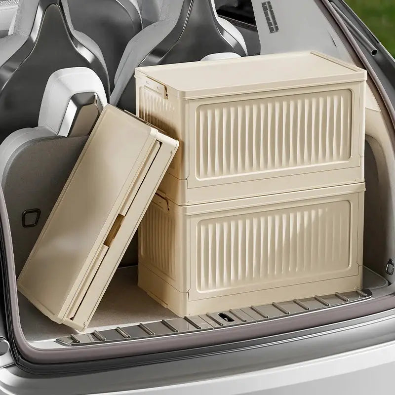 Folding Storage Box With Lid Multifunction Foldable Organizer Container For Home Car Trunk Travel Sundries Storage