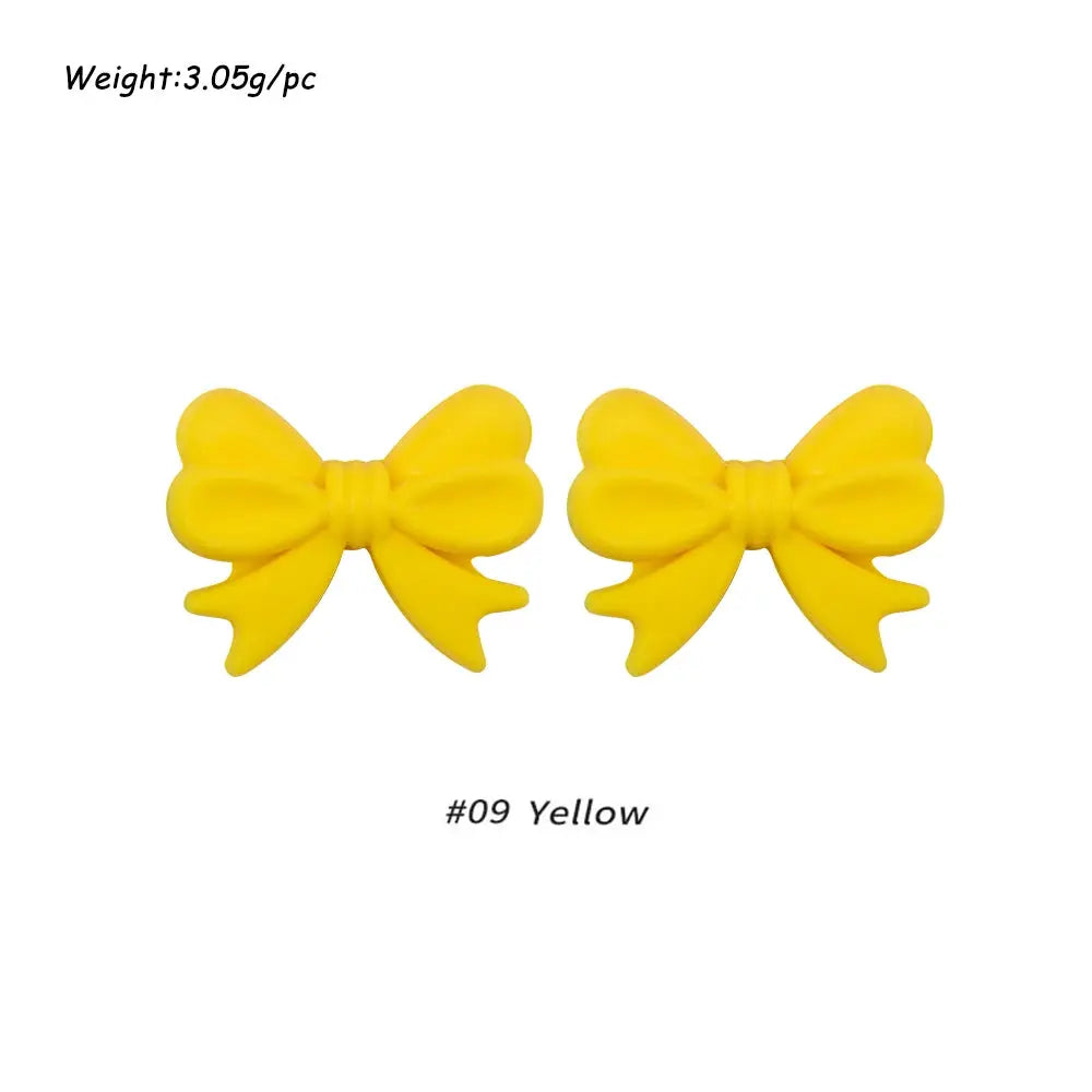 10Pcs Crown Bowknot Silicone Beads For Jewelry Making Diy Necklace Keychain Bracelet Craft Supplies