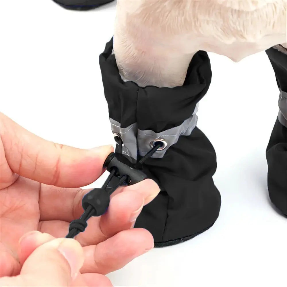 4 Pack Water Resistant Dog Shoes For Small Dogs Outdoor Rain Boots Protect Paws Keep Dry