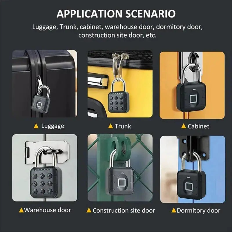 RAYKUBE Bluetooth Fingerprint Padlock Smart Digital Luggage Lock With Tuya App Control IP67 Temporary Password