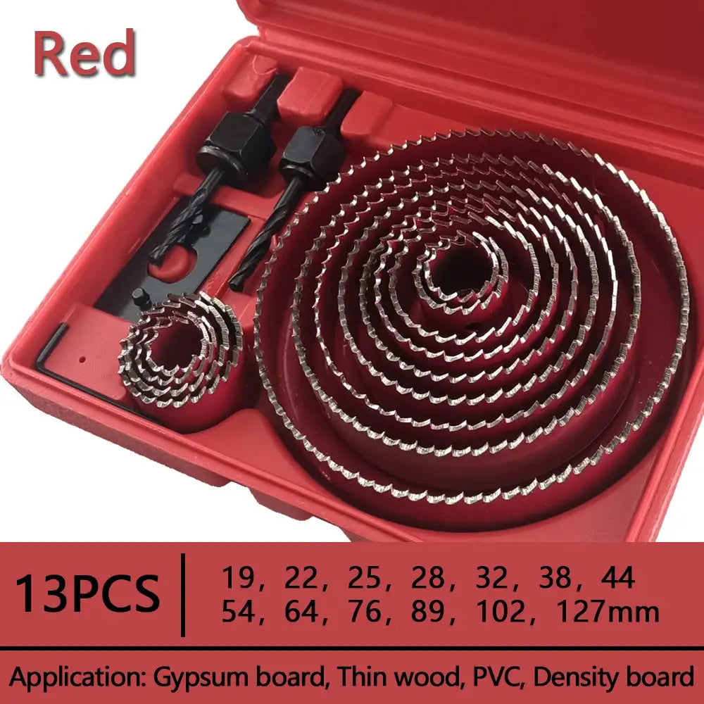 19 To 127mm Hole Saw Set Cup Style Wood Crown Drill Bit For Gypsum Board Wood PVC Plastic Density Board And Metal