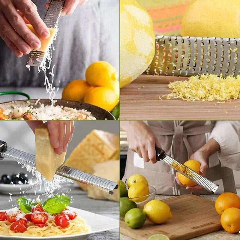 ChefCraft All in One Stainless Steel Grater Slicer Zester for Cheese Citrus Chocolate Veggies