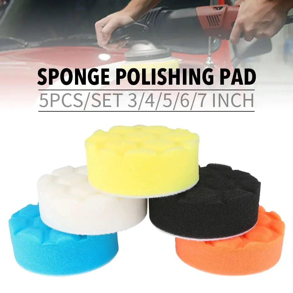5 Piece Set of Compound Buffing Polishing Pads 3 4 5 6 7 Inch for Car Buffer Polisher Compounding and Waxing