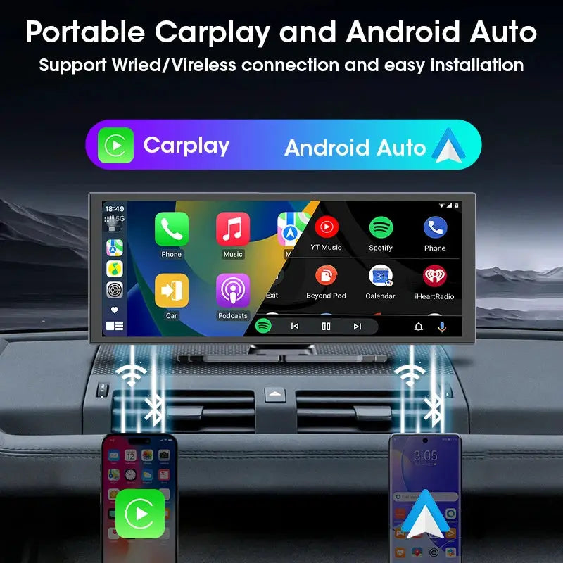 Develuck 4K Dash Cam With Wireless CarPlay Android Auto 5G Navigation