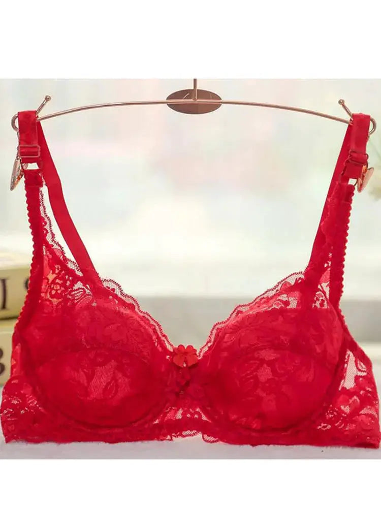 Simples Market women's red lace underwire push-up bra