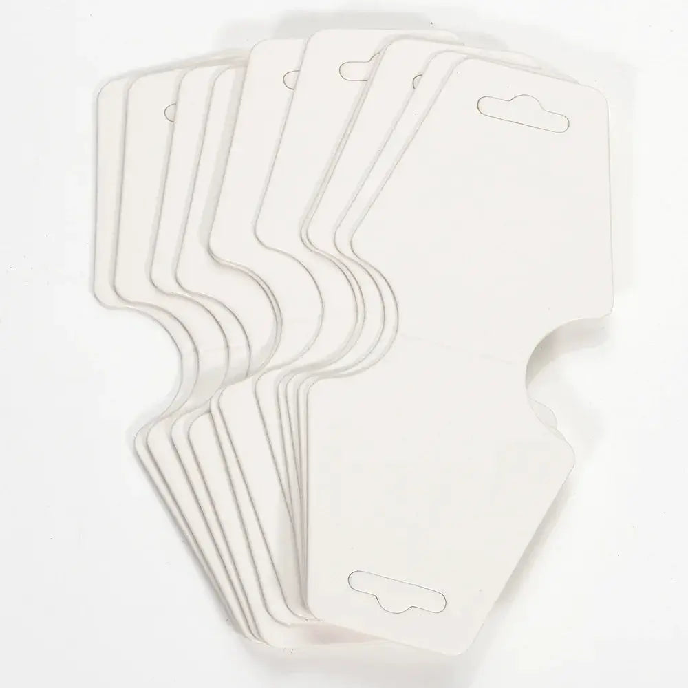 Blank Kraft Paper Display Cards For Necklace And Bracelet Packaging Foldable Tags 50 And 100 Pack Black White Khaki