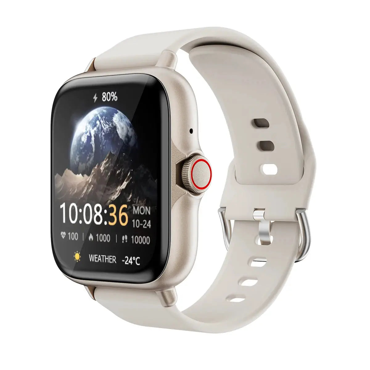 PulseTech 1.83 Inch Waterproof Smart Watch With Calls Messages Sleep Monitoring Pedometer Alerts For IPhone And Android