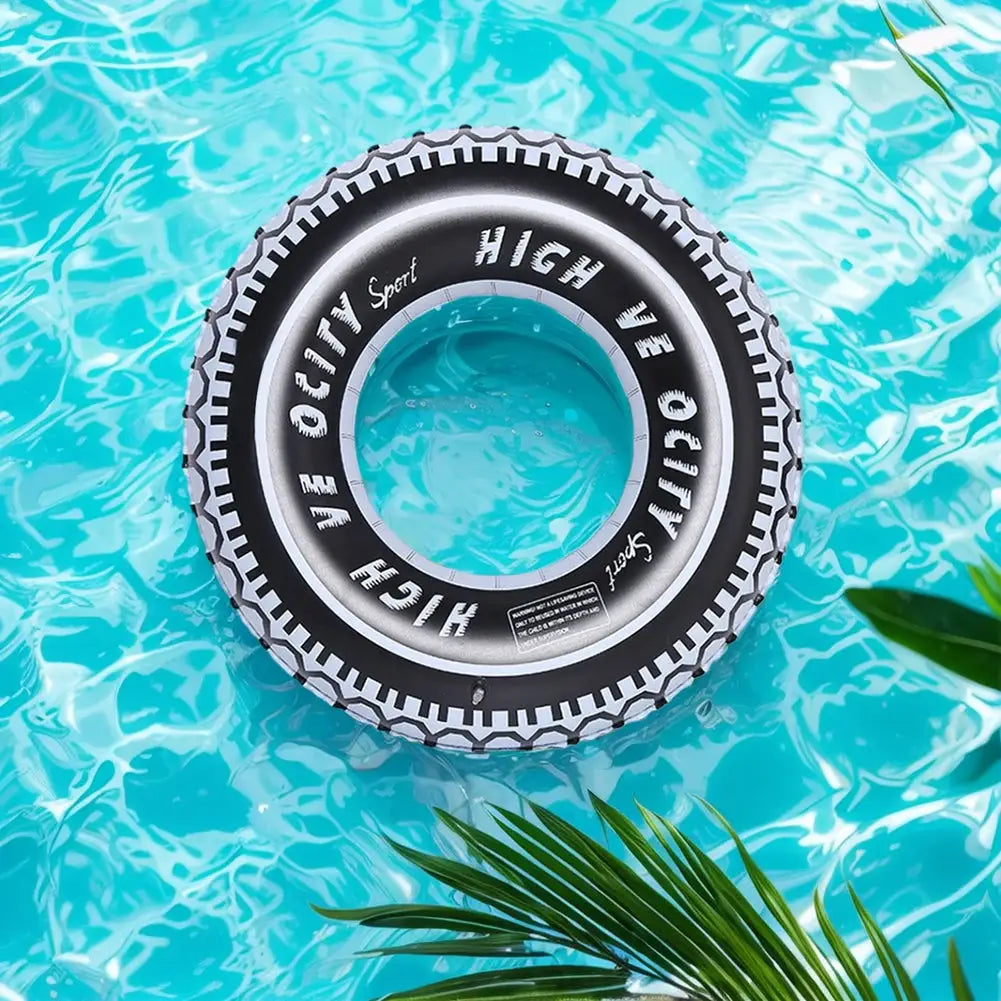 Inflatable Tire Swim Tube Pool Float Thickened PVC Ring With Leakproof Valve For Beach And Pool Fun