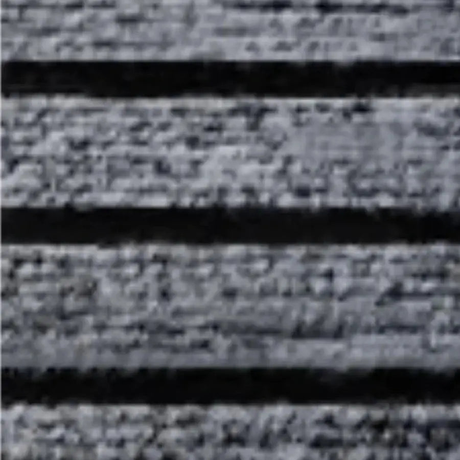 Polyester classic striped kitchen floor mat by Simples Market, grey-black stripes, non-slip, anti-fouling.