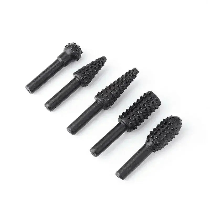 Five Piece One Quarter Inch Drill Bit Set For Woodworking HSS Titanium Coated Cutting And Carving Tools