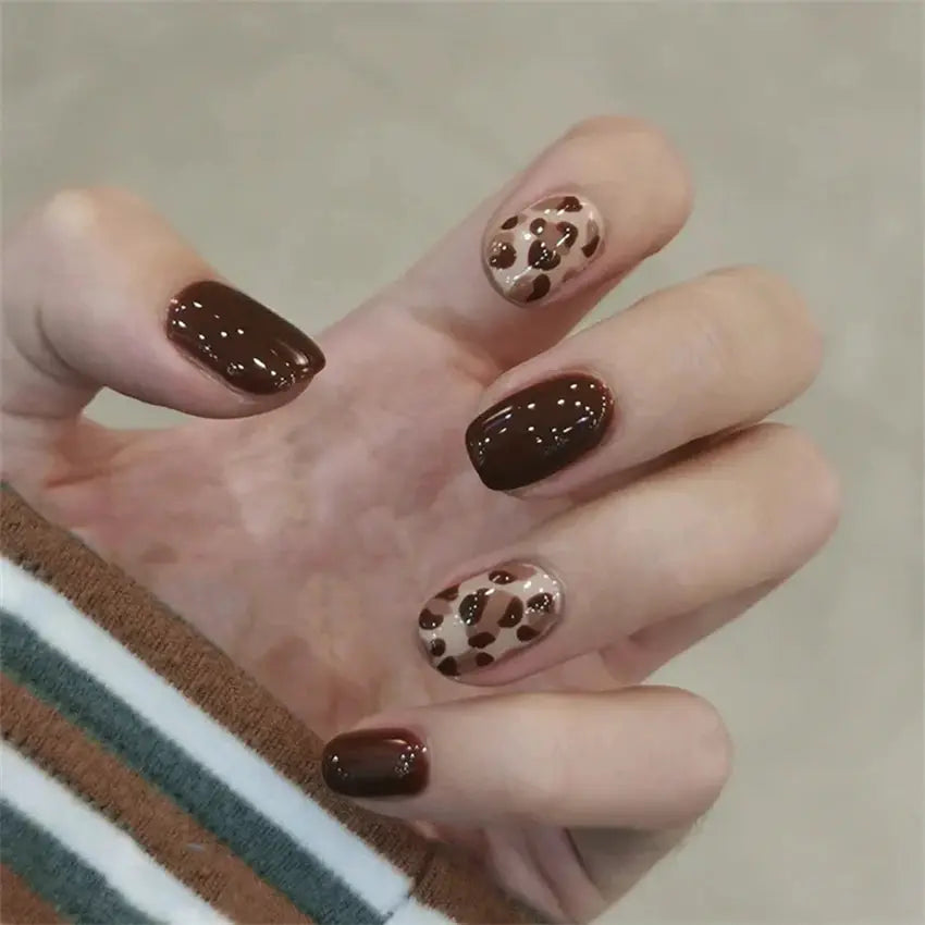 GlamNails Ultra Thin Press On Nails Full Set 24 Pieces Round Head Coffin Shape Durable Flawless Manicure
