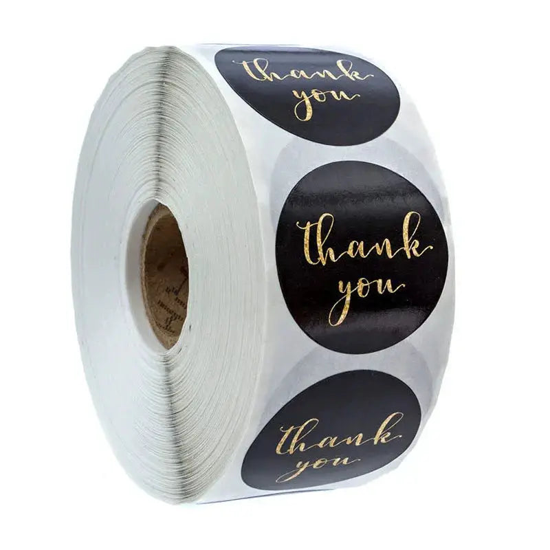 500 Pack Round Kraft Paper Thank You Stickers For Wedding Favors Gift Bags And Packaging