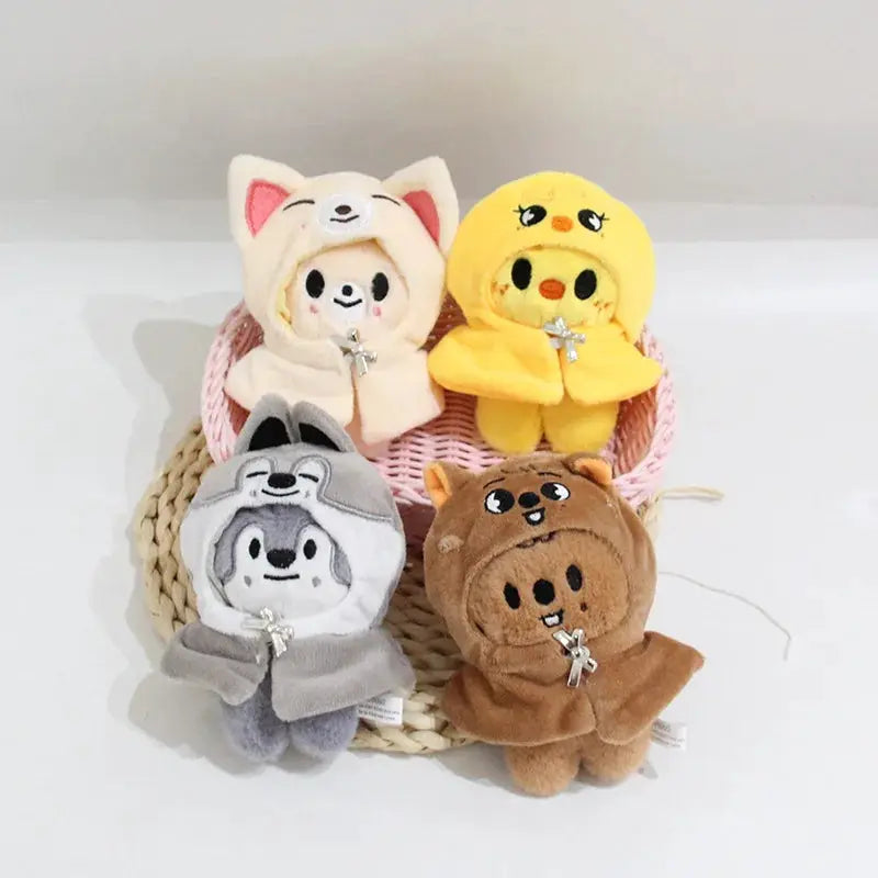 SKZOO Stray Kids Plush Keychain 12cm Doll Cloak Fashion Toy Fans Gift Official Collectible Item