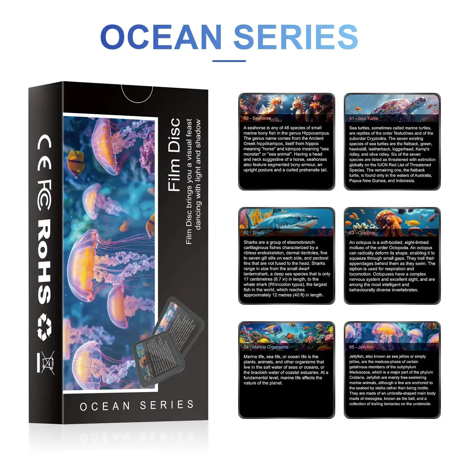 Six Pack Galaxy Projector Discs Night Light Starry Sky 4K Lenses