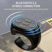 Smart Fingertip Ring Remote Control Wireless Bluetooth Mouse Page Turner For Mobile Selfies And Videos Ebooks Comics