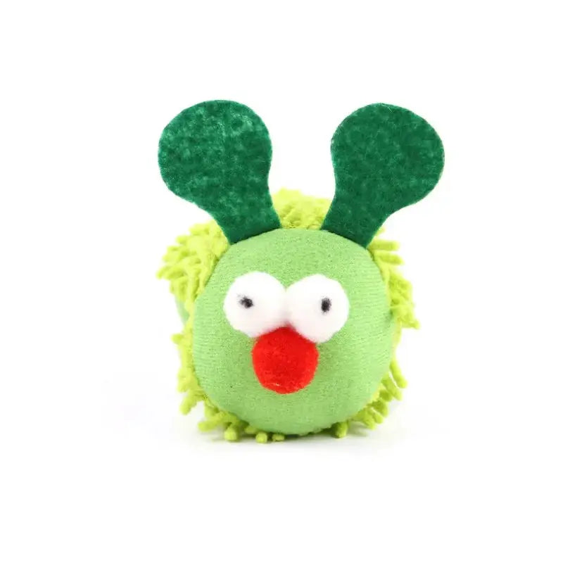 Caterpillar Cat Chew Toy With Catnip And Silvervine For Interactive Teaser And Molar Dental Health
