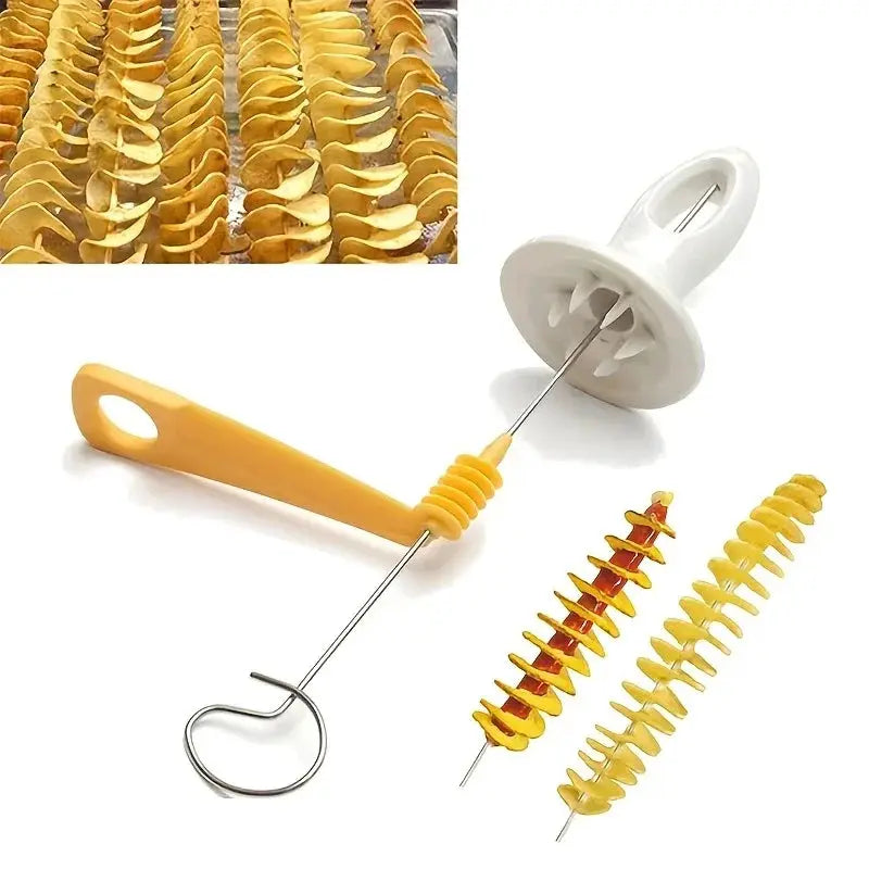 6 Piece Stainless Steel Spiralizer Set Multi Functional Vegetable Cutter For Making Spiral Potatoes And Carrots