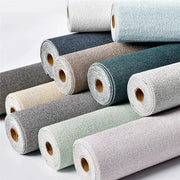 Simples Market linen 3D foam self-adhesive PVC wallpaper rolls in assorted colors