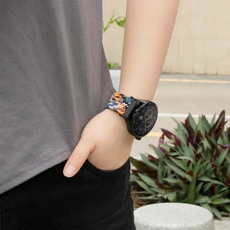 20mm 22mm Nylon Band for Samsung Galaxy Watch 6 5 4 40/44mm 5Pro Active 2 Gear S3 Braided Elastic Bracelet for Huawei GT2/3 4Pro