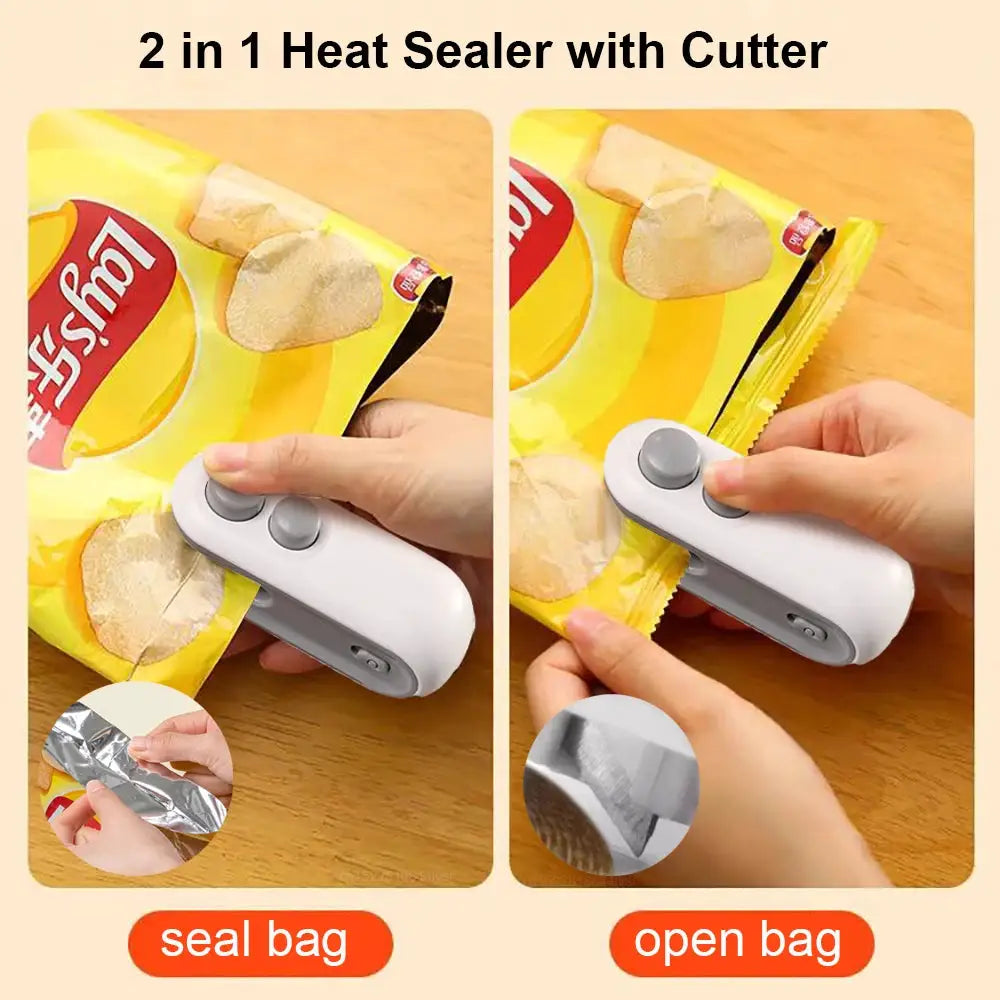 Mini Heat Bag Sealing Machine Handheld Clip Sealer For Plastic Bags, Food Packaging, CE RoHS Raugee
