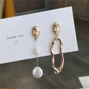 LATS Elegant Asymmetrical Baroque Pearl Stud Earrings for Ladies and Girls Fashion Jewelry Party Gifts