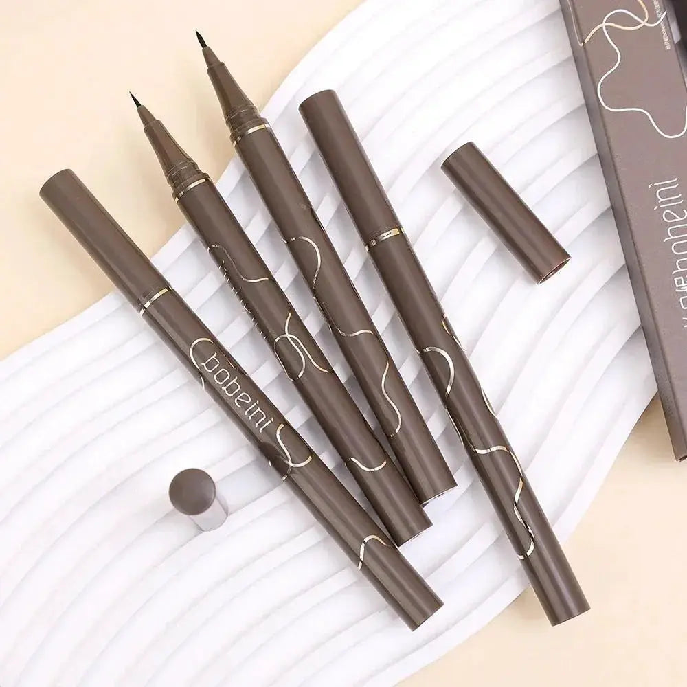 Silkworm Liquid Eyeliner Waterproof Quick Drying Ultra Fine Matte Black Brown Long Lasting For Precise Lines