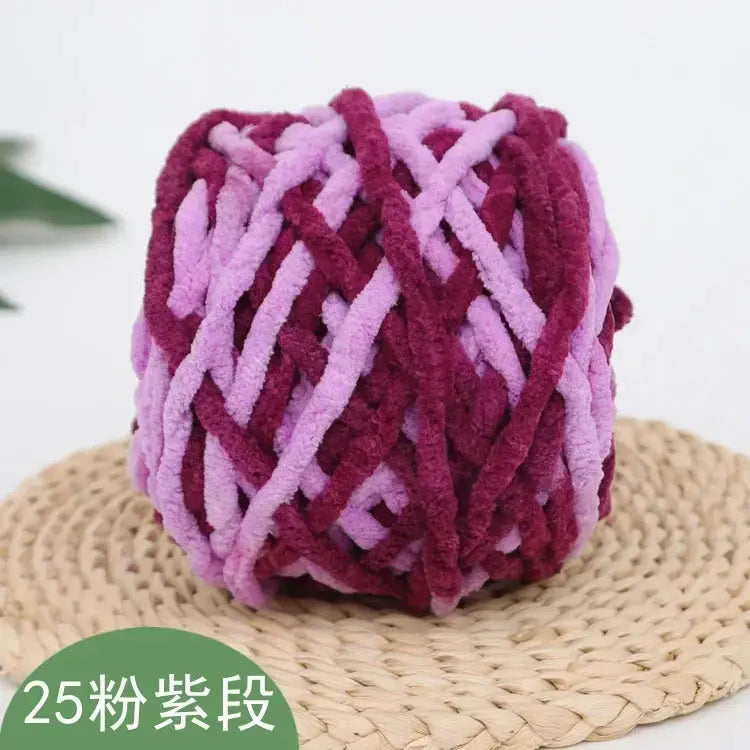 100g Chenille Knitting Yarn Ice Strip Line Cotton For Hand Knitting Scarf Thick Wool Wholesale