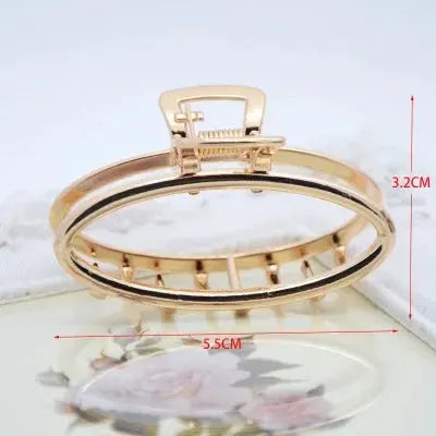 LuxeHair Geometric Metal Hair Claw Clip For Women And Girls Elegant Minimal Design For Secure Hold